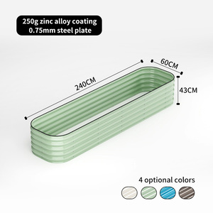 Prix usine Extra Large Planting Box Pots de fleurs en acier galvanisé Kit de jardin <span class=keywords><strong>surélevé</strong></span> Boîte de jardinière Grand lit de jardin bricolage - Product Image 4