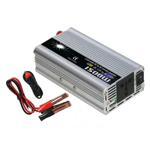 เครื่องแปลงพลังงาน DC12V เป็น AC220V ขนาด1500วัตต์แบบสากลสำหรับรถยนต์เครื่องแปลงไฟซายน์เวฟแบบดัดแปลง