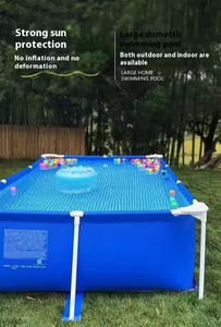 Tùy Chỉnh Có Thể Gập Lại Lớn Hình Chữ Nhật Trên Mặt Đất Hồ Bơi Cho Người Lớn Ngoài Trời Sân Sau Vườn Thép Khung Hồ Bơi Hồ Bơi - Product Image 2