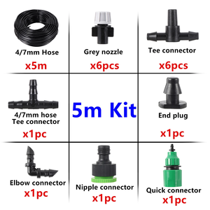 Kit de Microaspersión para Jardín con Manguera de <span class=keywords><strong>4</strong></span>/7 mm, 5 m, 10 m, 20 m, Kit de Riego para Jardín, Sistema de Nebulización para Plantas - Product Image 2
