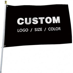 Wholesale Premium Fabric Good Quality Best Price Black Custom Flags <b>Banners</b> - Product Image 1