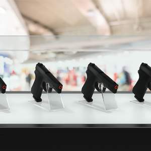 工場カスタム卸売小型アクリルガンディスプレイモデルおもちゃスタンド、小売用卓上ディスプレイラック - Product Image 4