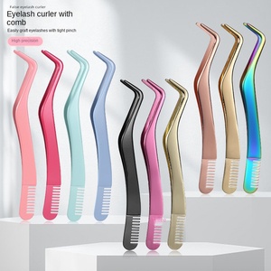 <span class=keywords><strong>Pince</strong></span> à <span class=keywords><strong>cils</strong></span> en acier inoxydable 10 mm, précise et durable, avec peigne coudé, dispositif auxiliaire pour <span class=keywords><strong>cils</strong></span>, type hippocampe, pour greffe de <span class=keywords><strong>faux</strong></span> <span class=keywords><strong>cils</strong></span> - Product Image 1