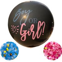Ballons géants noirs de 36 pouces pour fête de révélation de sexe, pour fille ou garçon, grands ballons en latex pour fête prénatale