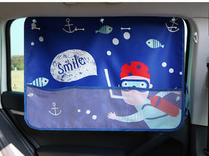 Ventana lateral parasol para coche, parasol para ventana de coche con bolsillos de red de almacenamiento cortina para ventana de coche - Product Image 6