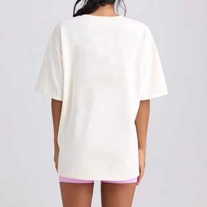 Camisetas Extra Grandes Casuales para Mujer, Cómodas para Uso Diario, Transpirables, 100% Algodón, Estilo Relajado, Camiseta de Verano - Product Image 2