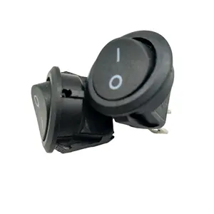 Rocker Switch Round 2 Pin Rocker Switch Rocker Switch of ON ON SPDT Black Housing 20mm 10A 125VAC 6A 250VAC