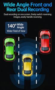 Caméra de tableau de bord GPS portable double objectif 2.5G pour voiture avec enregistreur vidéo grand angle 140°, WiFi, <span class=keywords><strong>SIM</strong></span>, plateforme Cloud DVR et application de visualisation en direct - Product Image 6