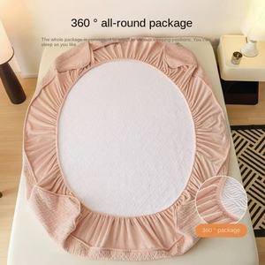 Couvre-lit <span class=keywords><strong>en</strong></span> velours de lait monobloc automne hiver épaissi corail velours matelas <span class=keywords><strong>housse</strong></span> de protection Polyester <span class=keywords><strong>drap</strong></span> de lit chaud - Product Image 4