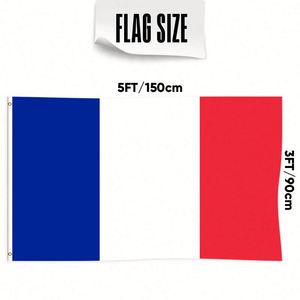 Bandera de Francia Más Vendida, Poliéster, 3x5 pies, Impresión de Alta Calidad para Decoración de Exteriores - Product Image 2