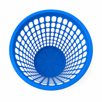 Panier à linge en plastique respirant avec couvercle, panier de rangement pour vêtements sales rond pour la maison