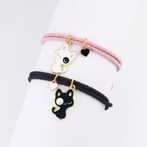 Pulsera De Pareja Stainless Steel Cat Charm Pendant <b>Bracelet</b> for Men Women Magnet Heart Attract Each for <b>Couple</b> <b>Bracelet</b> Se - Product Image 4