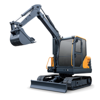 Excavator Mini Crawler Hyundai HX60G 5,85 Ton 36,8 kW Mesin Diesel Weichai Bucket 0,25m Model 2023 Dilengkapi Breaking Hammer