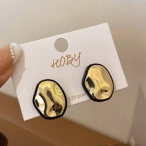 18K kaplama düzensiz Pleats inci küpe Boho küpe Vintage toptan tasarımcı ilham küpe brincos de prata 925 - Product Image 6