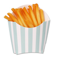Boîte en carton pour frites, nuggets de poulet et poulet frit, best-seller transfrontalier (carton blanc avec couvercle) à rayures verticales rouge et blanc