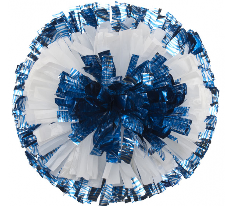 Blue White Cheerleading Pom Poms - Team Spirit Fun