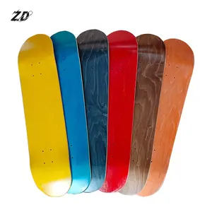 Skateboard personalizzato oem 7 strati di legno profondo concavo semplice nordest acero skate board 8.125 ponte di skateboard bianco