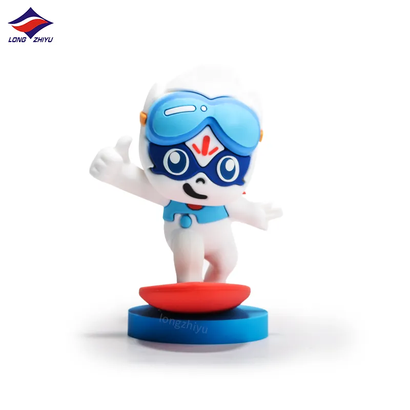 Longzhiyu 15 Anni di Fabbrica 3D PVC Action Figure Logo Personalizzato Silicone Artigianato Giocattoli Figura per I Regali Promozionali