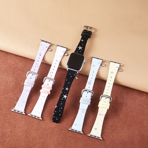 Upro Factory RTS Denim Canvas Watch Band with Cute Star Charm Korean Style Fashion Strap for apple Watch iWatch Series - Product Image 1