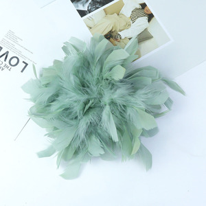 Broche de Flor de Tecido com Cristais para Mulheres e Meninas, Elegante, Colorido, com Pompons e Flores de Peônia, para Lapela e Cabelo - Product Image 5