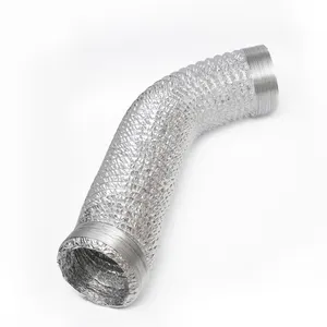 Conduit flexible en feuille d'aluminium pour l'alimentation en air de cuisine tuyau de ventilation en feuille d'aluminium conduits CVC pour le chauffage et le refroidissement