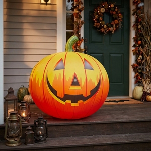 Citrouille Gonflable Lumineuse pour Halloween – Décoration de Fête Thème <span class=keywords><strong>Maison</strong></span> <span class=keywords><strong>Hantée</strong></span> avec Ambiance Sinistre pour Centres Commerciaux - Product Image 4
