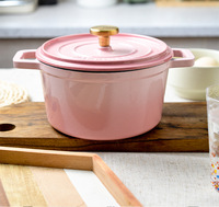 Casserole et braisière en fonte émaillée avec couvercle sûr pour toutes les tables de cuisson Fonctionne sur toutes les cuisinières