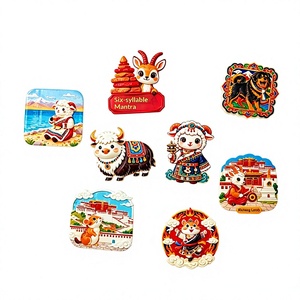 Imán de Refrigerador con Relieve 3D de Estilo Minimalista del Tíbet, Origen China, Decoración Creativa para el Hogar, Recuerdo de Viaje, Resina Magnética - Product Image 1