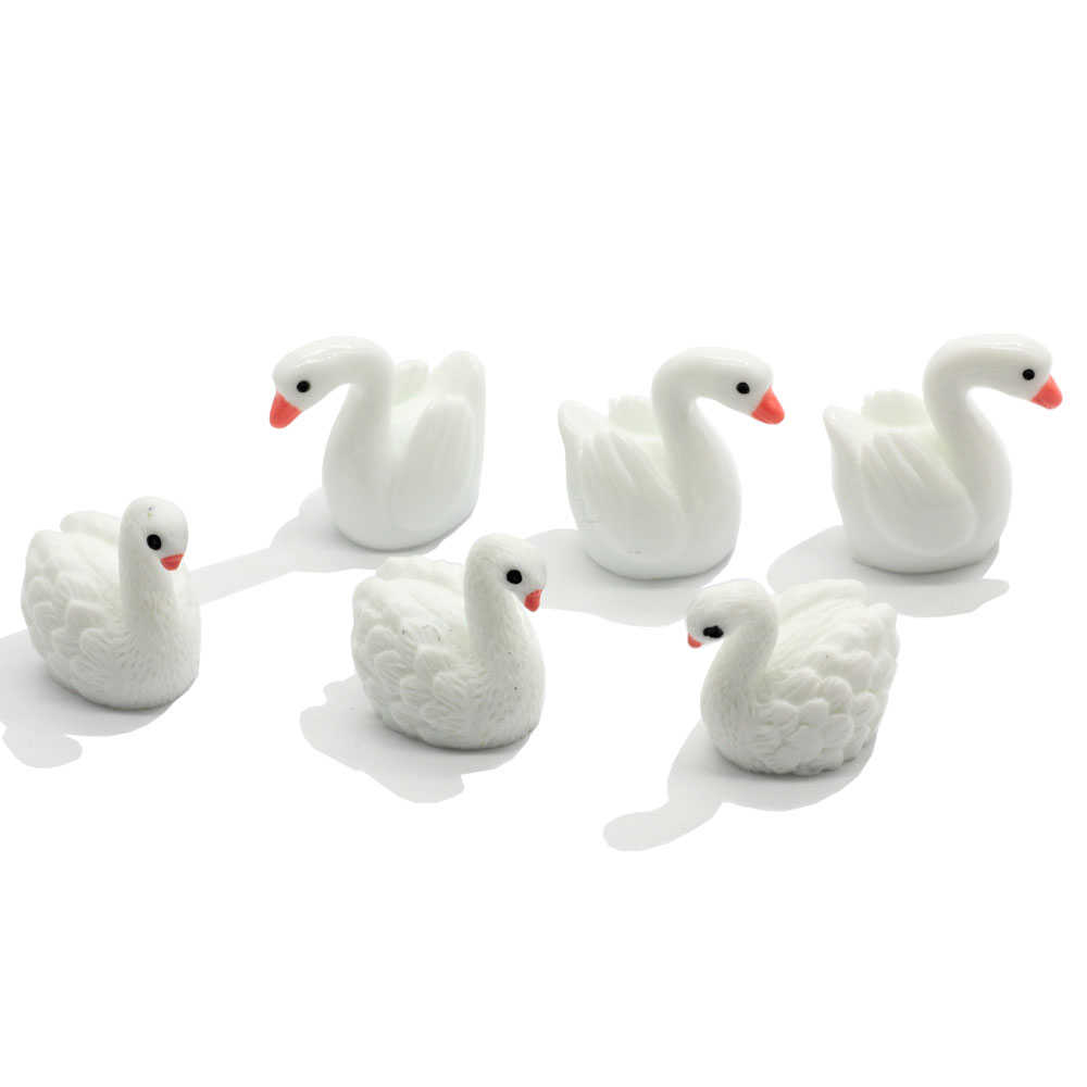 Đồ Trang Trí Vườn Thần Tiên Nhựa Ngỗng Trắng Kawaii, Mini, Vườn Ươm, Tiểu Cảnh, Phụ Kiện Trang Trí Tự Làm Thủ Công