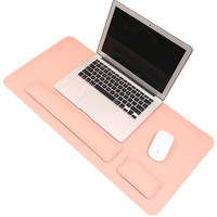 Repose-poignets pour clavier en mousse à mémoire de forme en similicuir personnalisable et tapis de souris, tapis de bureau, ensemble de 3 pièces