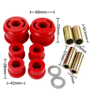 Bagues de bras de suspension avant Poyracing pour Subaru Impreza WRX 2008-2010, pièces de mise à niveau en caoutchouc rouge - Product Image 5