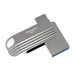 Fabrika OEM USB 3.0 Disk Metal gümüş bellek 32GB 64GB 128GB 256GB Flash sürücü