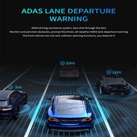 Cámara con Espejo Retrovisor 4G, Dashcam A10 1080P IPS, Compatible con Wifi y Aplicación Móvil, Dashcam Inteligente con ADAS, Pantalla de 7 Pulgadas, Sistema Operativo Android 5.1, DVR para Auto