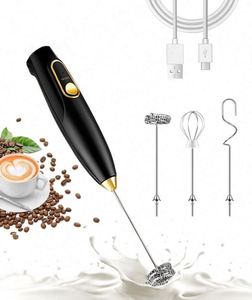 Batidora Eléctrica de Mano, 3 Velocidades Ajustables, Espumador de Leche Recargable con 3 Varillas de Acero Inoxidable - Product Image 1