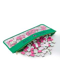 Cute Luxury Pink Green Acrylic American Mahjong Set <strong>Chess</strong> Clocks Foldable Mahjong Tiles for Children Holiday <strong>Gift</strong> Family Party - Product Image 4