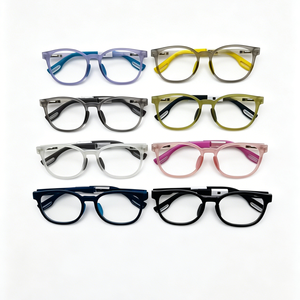 Gafas Redondas para Niños JH-TR208, Monturas Ligeras Flexibles <span class=keywords><strong>de</strong></span> TR90 para Niños y Niñas, Gafas <span class=keywords><strong>Óptica</strong></span>s Unisex <span class=keywords><strong>de</strong></span> Dos Tonos Coloridos - Product Image 1