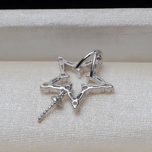 Pendentif en argent S925, 8-14 étoiles, style chinois, collier de perles DIY, base vide, produit semi-fini, perles en vrac, accessoire - Product Image 3