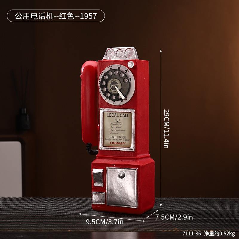 Teléfono Público Público -- Rojo -- 1957