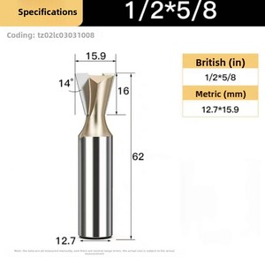 Tùy chỉnh 1/2 \ "<span class=keywords><strong>CNC</strong></span> khớp nối khớp Router bit <span class=keywords><strong>Carbide</strong></span> phay Cutter cho chế biến Gỗ ván dăm melamine Veneer OEM <span class=keywords><strong>6mm</strong></span> - Product Image 3