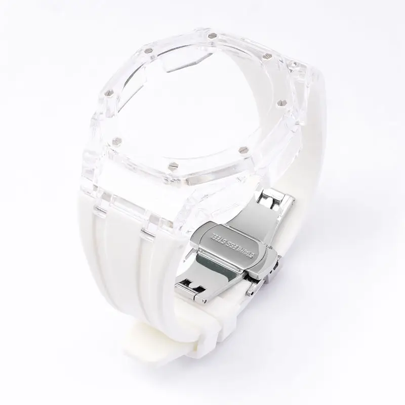 Bande blanche et boîtier transparent blanc