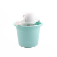 4 QT Electric Plastic Bucket Round Shape Homemade Healthy Ice Cream Kids DIY Ice-Cooling Ice Cream Maker