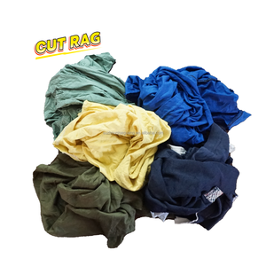 Stracci in cotone 100% senza lanugine, altamente assorbenti acqua e olio, stracci di scarto in maglia, scarti di tessuto in cotone, stracci colorati da t-shirt - Product Image 6