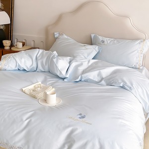 Luxury Pure Cotton Embroidered <b>Bedding</b> <b>Set</b> 1.8M Home Use Breathable 4 Pcs - Product Image 3