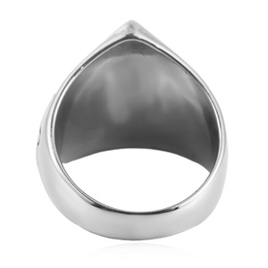 Men's Titanium Steel Freemason Triangular Eye <b>Ring</b> Geometric Design Casual Jewelry Polished Finish - Product Image 2
