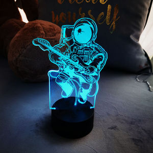 Lampu ilusi 3D <span class=keywords><strong>Sensor</strong></span> sentuh, lampu malam astronot bertenaga USB untuk kamar tidur, lampu samping tempat tidur, dekorasi hadiah liburan - Product Image 5
