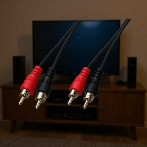 Stereo <b>Cable</b> 2x Rca Male To 2x Rca Male 5 Meter Audio <b>Video</b> Connection - Product Image 3