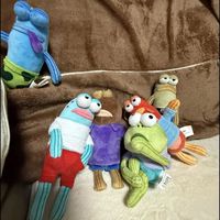 Cool Fish Dopey Working Dazed Limp Flat Fish Sardine Blind Box Plush Toys Keychain Bottom Yellow Sponge Blind Box Dolls