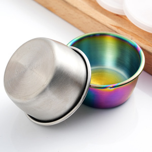 304 Stainless Steel Dipping <b>Sauce</b> Dish 40ml With Lid Portable Condiment Dish For Outdoor Use - Product Image 3