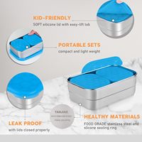 Boîtes à goûter en silicone de 8 oz, étanches, compatibles micro-ondes, écologiques, avec couvercles en silicone faciles à ouvrir pour les enfants, boîte à lunch pour la garderie