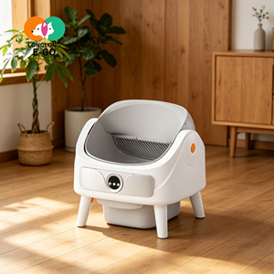 Bac à litière intelligent pour chat, entièrement automatique, infrarouge, anti-pincement, à vide automatique, en PP épais, extra large, facile à nettoyer, pour animaux <span class=keywords><strong>de</strong></span> compagnie - Product Image 1